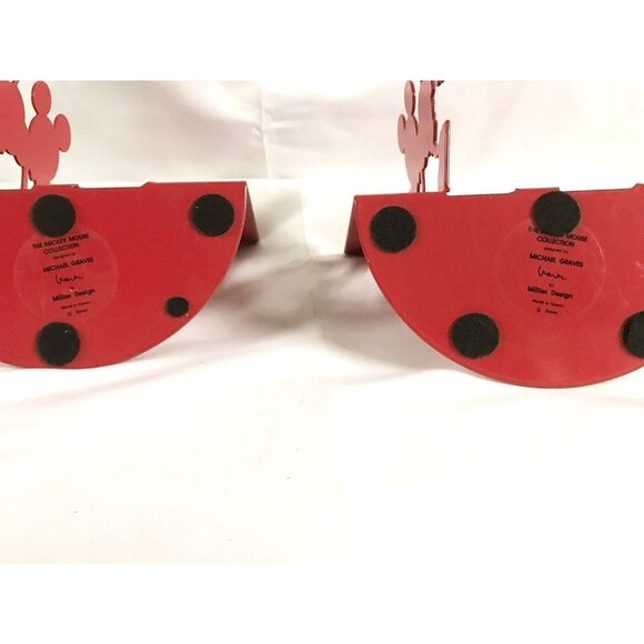 Disney Mickey Mouse Collection -Red Die Cut Bookends(2) Bubble Defect On One - Picture 6 of 9